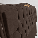 Ver imagem 3 de Cabeceira Cama Casal Queen Greta 160cm Estofada Veludo Design Clássico