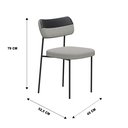 Ver imagem 4 de Kit 2 Cadeiras Mila para Sala Jantar Gourmet Mila-courissimo Preto + Linho Cinza