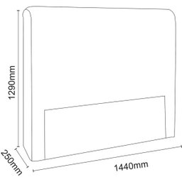 Cabeceira Casal Imperatriz Nobuck Bege 140cm - Simbal - 2 Cabeceira Casal Imperatriz Nobuck Bege 140cm - Simbal - 2