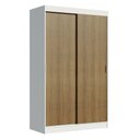 Ver imagem 2 de Guarda-Roupa Solteiro Madesa Tokio 2 Portas de Correr 2 Gavetas Branco/Rustic Cor:Branco/Rustic