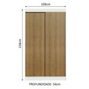 Ver imagem 3 de Guarda-Roupa Solteiro Madesa Tokio 2 Portas de Correr 2 Gavetas Branco/Rustic Cor:Branco/Rustic