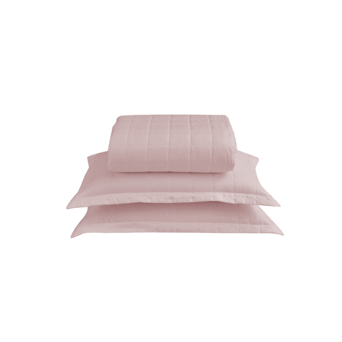 Kit Cobre Leito Matelado Dupla Face Soft 3 Peças Casal 100% Poliéster - Rosê