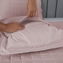 Ver imagem 5 de Kit Cobre Leito Matelado Dupla Face Soft 3 Peças Casal 100% Poliéster - Rosê