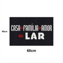 Ver imagem 2 de Tapete Capacho CASA FAMÍLIA AMOR LAR 60x40cm Decorativo