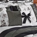 Ver imagem 3 de Edredom Casal Queen Preto e Branco Floral 7 Peças