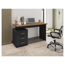 Ver imagem 1 de Mesa para Computador Ambiente Flay Preto Trama Freijó - Móveis Leão