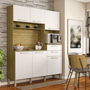 Ver imagem 4 de Armário de Cozinha Casa Azzur 6 Portas 2 Gavetas Freijó