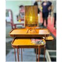 Ver imagem 2 de Luminária Domus de Mesa Mdf Laminado Freijó 44cm X 27cm Ofertamo