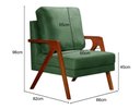 Ver imagem 4 de Poltrona Kiara Cor:veludo Verde 270