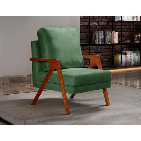 Poltrona Kiara Cor:veludo Verde 270