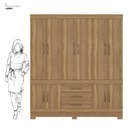 Ver imagem 4 de Guarda Roupa Casal 10 Portas e 3 Gavetas New Murano - Amêndola Touch