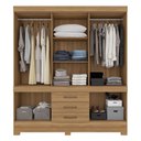 Ver imagem 3 de Guarda Roupa Casal 10 Portas e 3 Gavetas New Murano - Amêndola Touch