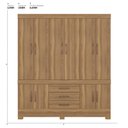 Ver imagem 2 de Guarda Roupa Casal 10 Portas e 3 Gavetas New Murano - Amêndola Touch