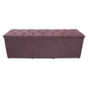 Ver imagem 2 de Calçadeira Baú Paris King 195 Cm Botão Strass Suede Rosê Eli Móveis