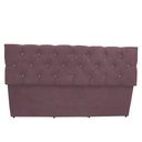 Ver imagem 3 de Calçadeira Baú Paris King 195 Cm Botão Strass Suede Rosê Eli Móveis