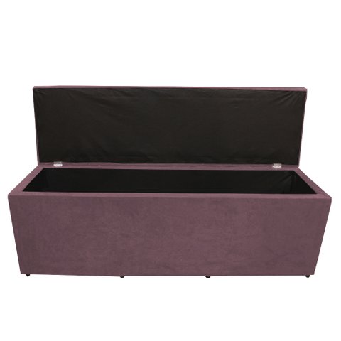 Calçadeira Baú Paris King 195 Cm Botão Strass Suede Rosê Eli Móveis
