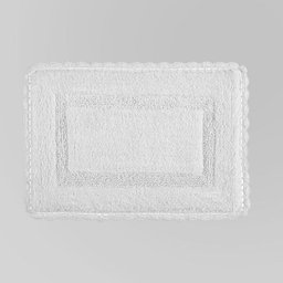 Tapete Crochê Retangular 50 x 70cm - Branco - 1