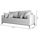 Ver imagem 5 de Sofá 3 Lugares Beny Base em Madeira Maciça Recepção Linho Bege Kimi Design