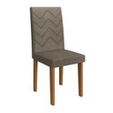 Ver imagem 2 de Conjunto 6 Cadeiras de Jantar com Pés em MDF Estofadas Fidelitá Itália Freijó/Cacau