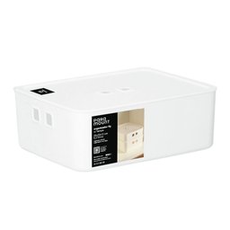 Organizador com Tampa Fly 5,2l Branco – Caixa Empilhável - 1
