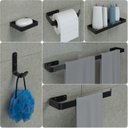 Ver imagem 1 de Kit Acessórios para Banheiro Preto Fosco 6 Peças