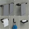 Kit Acessórios para Banheiro Preto Fosco 5 Peças - 1
