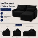 Ver imagem 3 de Sofá Pequim Caixa Zero 180m - Preto