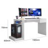 Mesa Gamer Monster Payet 1 Gaveta Corrediças Telescópicas Branco - Bela Móveis - 4