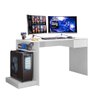 Mesa Gamer Monster Payet 1 Gaveta Corrediças Telescópicas Branco - Bela Móveis - 1
