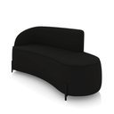 Ver imagem 1 de Sofá 3 Lugares Orgânico 180cm Pé Ferro Preto Morgan Veludo Preto D03 - D'Rossi