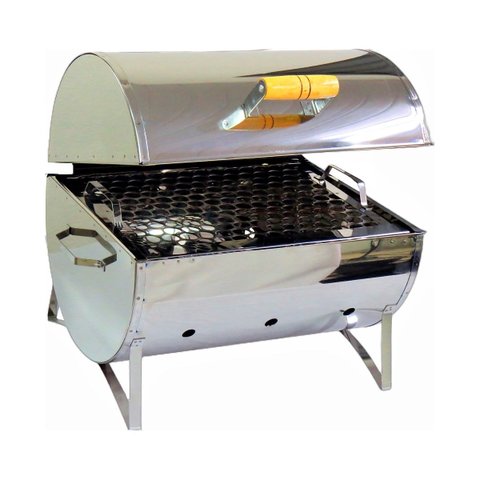 Churrasqueira Praia Campo Bafinho Aço Inox Grelha 38x34x30cm Duralar F020om