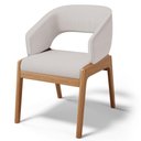 Ver imagem 1 de Cadeira de Jantar e Estar Living Estofada Lince L02 Linho Bege - Lyam Decor