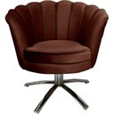 Ver imagem 6 de Kit Duas Poltronas Giratórias Pétala em Sued Premium Marrom Sua Casa Decorações