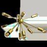 Lustre Pendente Moderno Sputnik Dourado Fosco - 13 Lâmpadas (Não Inclusas) - 2