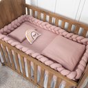 Ver imagem 1 de Protetor de Berço Trança Marina 4m Algodão Percal 200 Fios:rosë