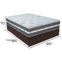 Ver imagem 3 de Cama Box Baú e Colchão Black Graphite Molas Ensacadas Casal Anjos: Marrom