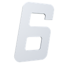 Ver imagem 1 de Número 130mm Garbo Font - Branco - Metalmidia 6