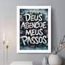 Quadro Decorativo Deus Abençoe Meus Passos 33x24cm:moldura Branca - 2