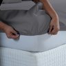 Lençol de Solteiro Avulso com Elástico Premium Micro Percal 400 Fios Liso Cinza - 2