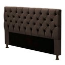 Ver imagem 1 de Cabeceira Cama Box Casal Queen Size Cristal 160cm Suede Marrom Chocolate - Abmaza