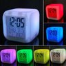 Relógio despertador de mesa Cube Led 7 Cores - 3