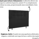 Ver imagem 5 de Cabeceira Estofada Cama Box Queen 160 Cm Irlanda Suede:suede Preto