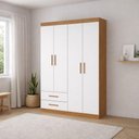 Ver imagem 1 de Guarda Roupa 4 Portas 2 Gavetas Allure -grand Line