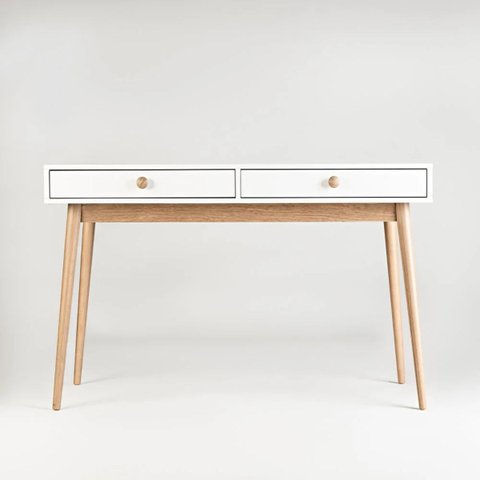 Escrivaninha Penteadeira Branca Liva 2 Gavetas