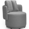 Kit 2 Poltronas para Sala e Escritório Base Giratória Mika Linho Cinza - 2