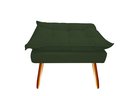 Ver imagem 4 de Kit Poltrona + Puff Decorativo Opala Suede Verde Pés Madeira Ms Decor