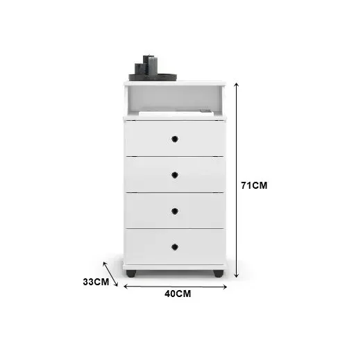 Mesa de Cabeceira Luxo Ii:branco - 5