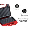Ver imagem 7 de Sand E Grill Amvox Ams 370 Red Cor Vermelho 220v