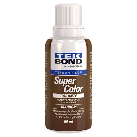 Corante Líquido Marrom 50ml Kit 12 Unidades Tekbond