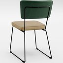 Ver mais imagens de Cadeira Decorativa Estofada Sala Jantar Allana L02 Facto Verde Musgo Linho Bege Escuro - Lyam Decor